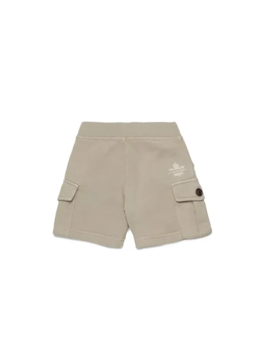 Dsquared2 Kids Bermuda Beige con Tasconi per Neonati