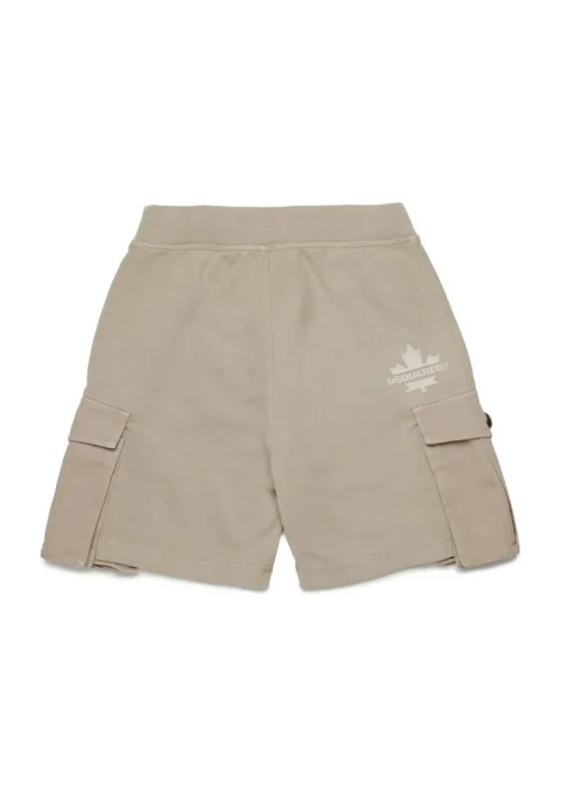 Dsquared2 Kids Bermuda Beige con Tasconi per Bambini