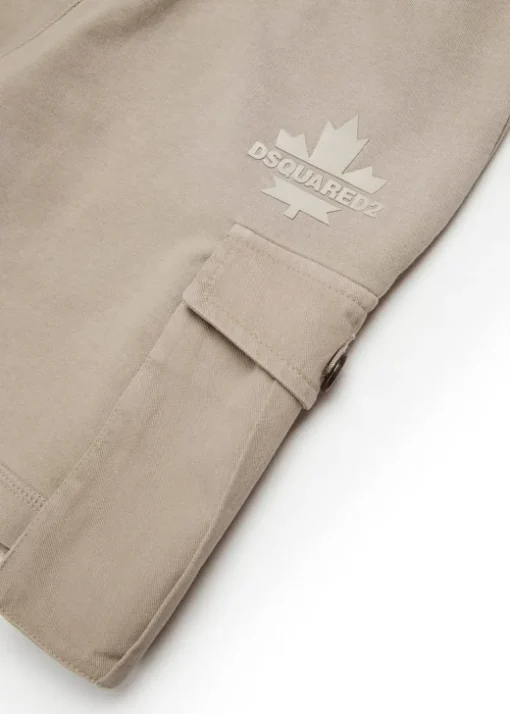Dsquared2 Kids Bermuda Beige con Tasconi per Bambini