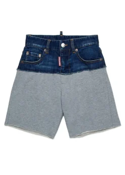 Dsquared2 Kids Bermuda Grigio/Denim per Bambini