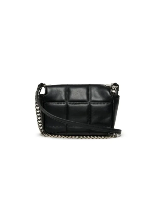 Dsquared2 Kids Borsa Nera con Tracolla e Placca Logo per Bambine