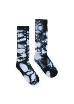 Dsquared2 Kids Calzini Neri con Fantasia Tie Dye