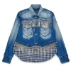 Dsquared2 Kids Camicia Denim Crystal per Bambine