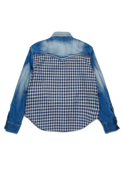 Dsquared2 Kids Camicia Denim Crystal per Bambine