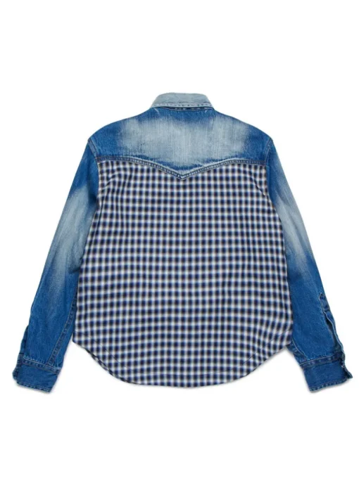 Dsquared2 Kids Camicia Denim Crystal per Bambine