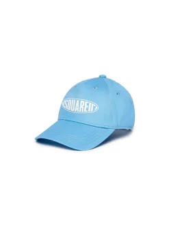 Dsquared2 Kids Cappello Celeste con visiera per Neonati