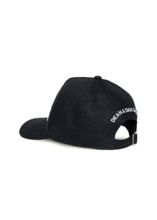 Dsquared2 Kids Cappello Nero con Stampa ICON per Bambini