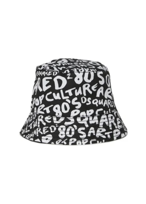 Dsquared Kids Cappello Pescatore con Logo All-over