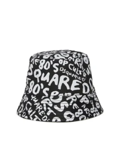 Dsquared Kids Cappello Pescatore con Logo All-over