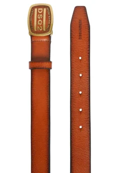 Dsquared2 Kids Cintura Cuoio con Fibbia DSQ2