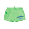 Dsquared2 Kids Costume Boxer Verde Grafica Beach per Neonati
