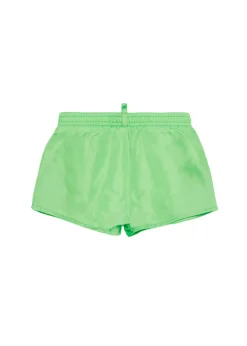Dsquared2 Kids Costume Boxer Verde Grafica Beach per Neonati