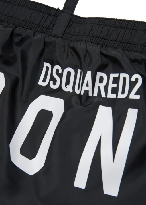Dsquared2 Kids Costume Boxer Nero ICON per Neonati