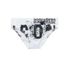 Dsquared2 Kids Costume Slip Bianco Icon Splatter per Bambini