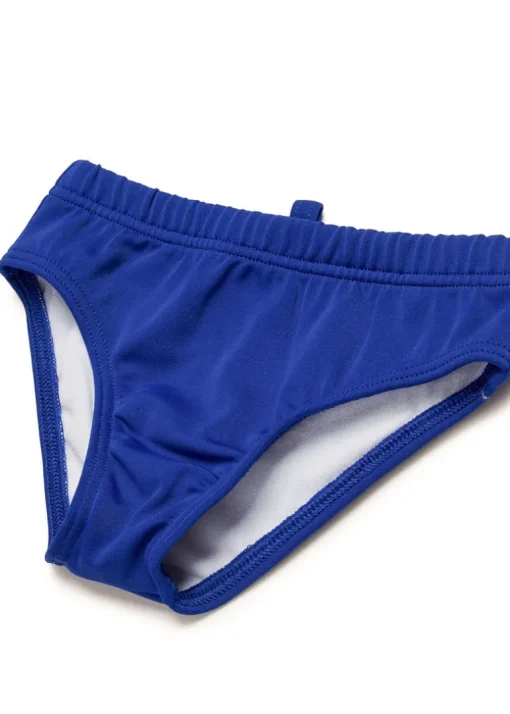Dsquared2 Kids Costume Slip Blu con Grafica Beach per Neonati