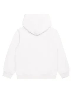 Dsquared2 Kids Felpa Bianca con Cappuccio con Stampa Logo per Bambini
