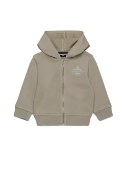 Dsquared2 Kids Felpa con Cappuccio e Zip Beige per Neonati