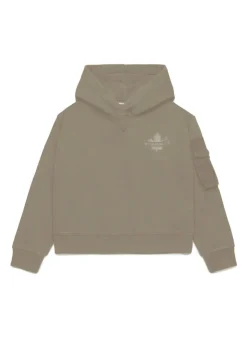 Dsquared2 Kids Felpa Con Cappuccio Beige per Bambini