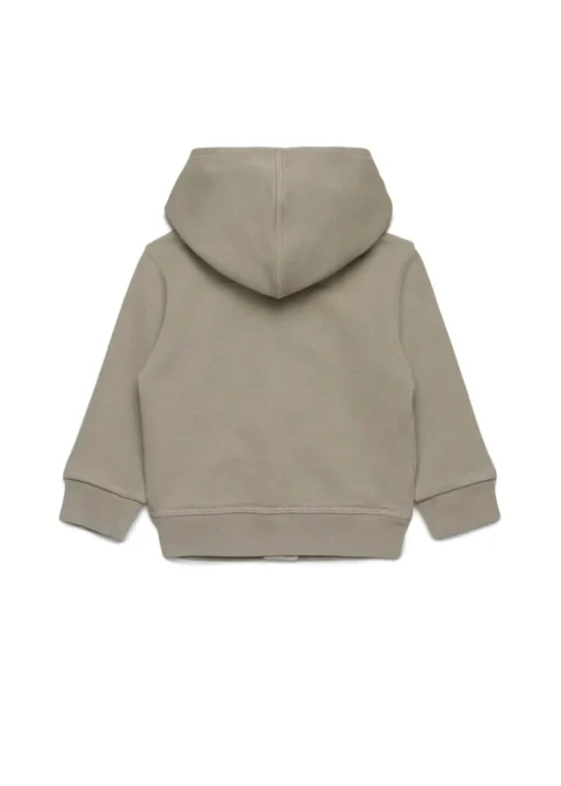 Dsquared2 Kids Felpa con Cappuccio e Zip Beige per Neonati