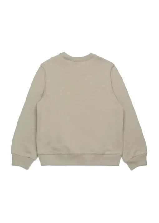 Dsquared2 Kids Felpa Girocollo Beige con Stampa per Bambini