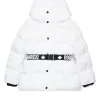 Dsquared2 Kids Giubbino Trapuntato Bianco Avvitato per Bambine