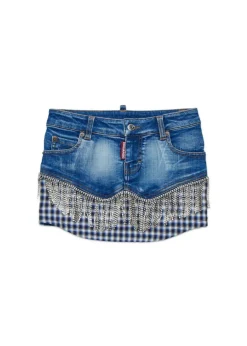 Dsquared2 Kids Gonna Denim Crystal per Bambine