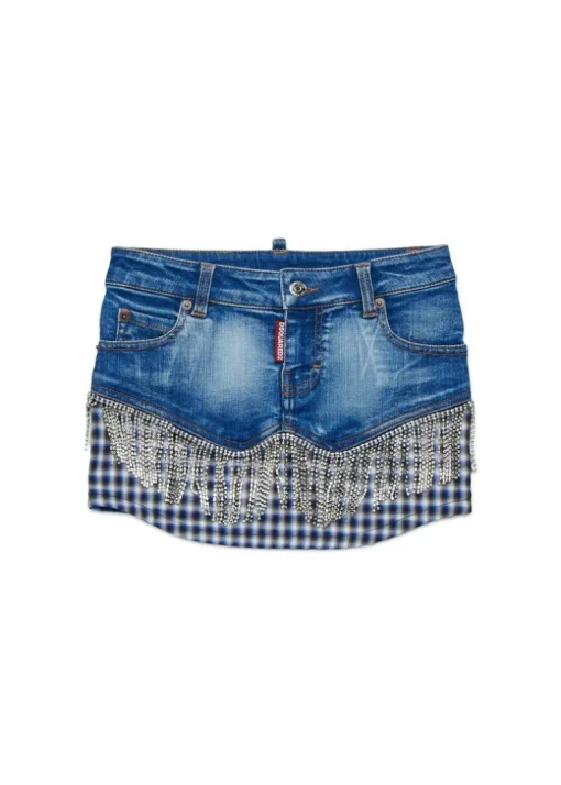 Dsquared2 Kids Gonna Denim Crystal per Bambine