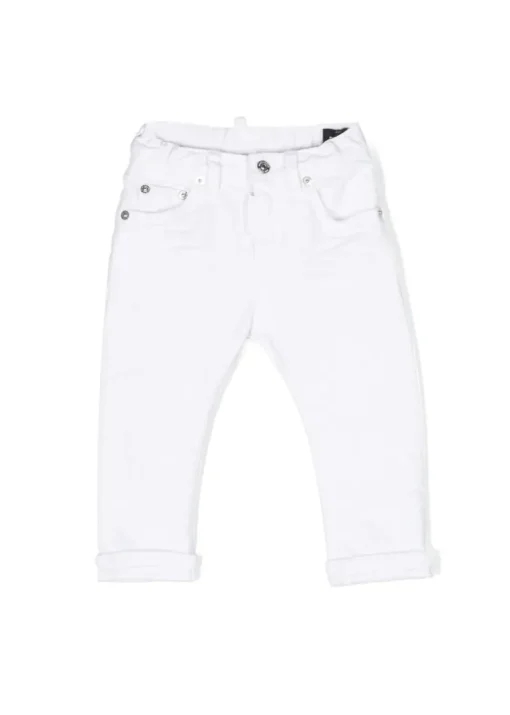 Dsquared2 Kids Jeans Bianco con applicazioni