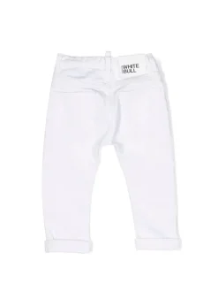 Dsquared2 Kids Jeans Bianco con applicazioni
