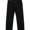 Dsquared2 Kids Jeans Denim Neri Straight Fit per Bambini