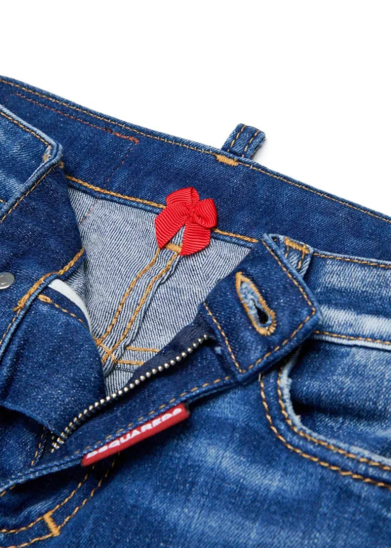Dsquared2 Kids Jeans Denim Bootcut Flare Twiggy per Bambine