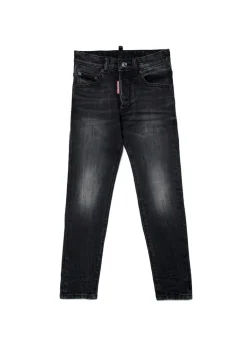 Dsquared2 Kids Jeans Skinny Nero per Bambini
