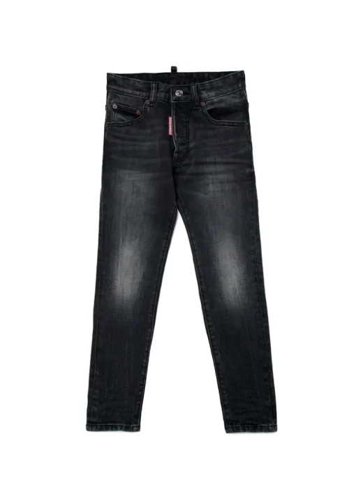 Dsquared2 Kids Jeans Skinny Nero per Bambini