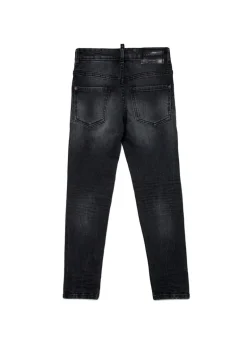 Dsquared2 Kids Jeans Skinny Nero per Bambini