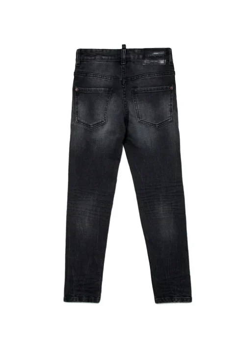 Dsquared2 Kids Jeans Skinny Nero per Bambini