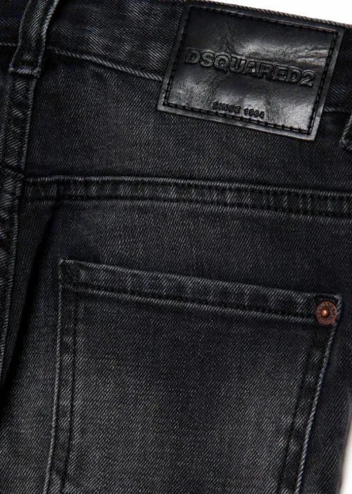 Dsquared2 Kids Jeans Skinny Nero per Bambini