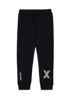 Dsquared2 Kids Pantaloni in Felpa Neri Sport EDTN per Bambini