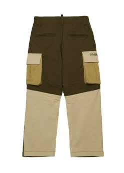 Dsquared2 Kids Pantaloni Verdi Streetwear per Bambini