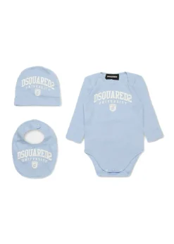 Dsquared2 Kids Set Nascita Celeste per Neonati