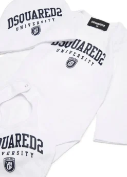 Dsquared2 Kids Set Nascita Bianco per Neonati