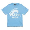 Dsquared2 Kids T-Shirt Celeste con Logo Wave 1964 per Bambini