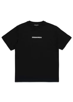 Dsquared2 Kids T-shirt Nera con Logo