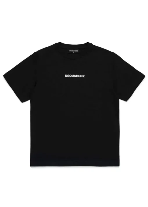 Dsquared2 Kids T-shirt Nera con Logo