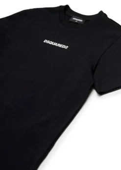 Dsquared2 Kids T-shirt Nera con Logo