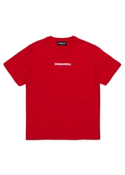Dsquared2 Kids T-shirt Rossa con Logo