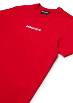 Dsquared2 Kids T-shirt Rossa con Logo