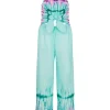 Effek Copricostume Tuta Fantasia Verde Tiffany/Viola per Bambine