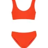 EffeK Costume Bikini a Fascia Corallo Fluo per Bambine