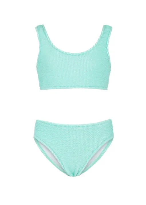 EffeK Costume Bikini a Fascia Acqua Marina per Bambine