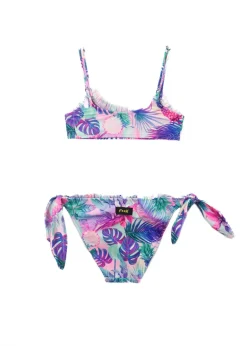 Effek Costume Bikini a Fascia Fantasia Floreale per Bambine